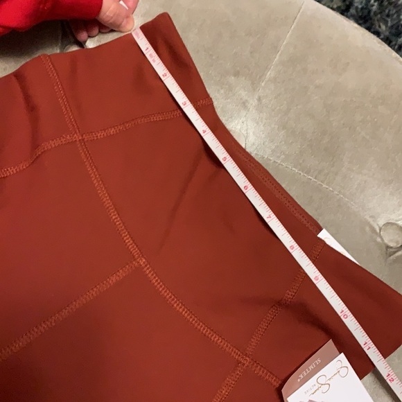 Jessica Simpson brand slimtek figure enhancing burnt orange/rust color leggings - Picture 5 of 11